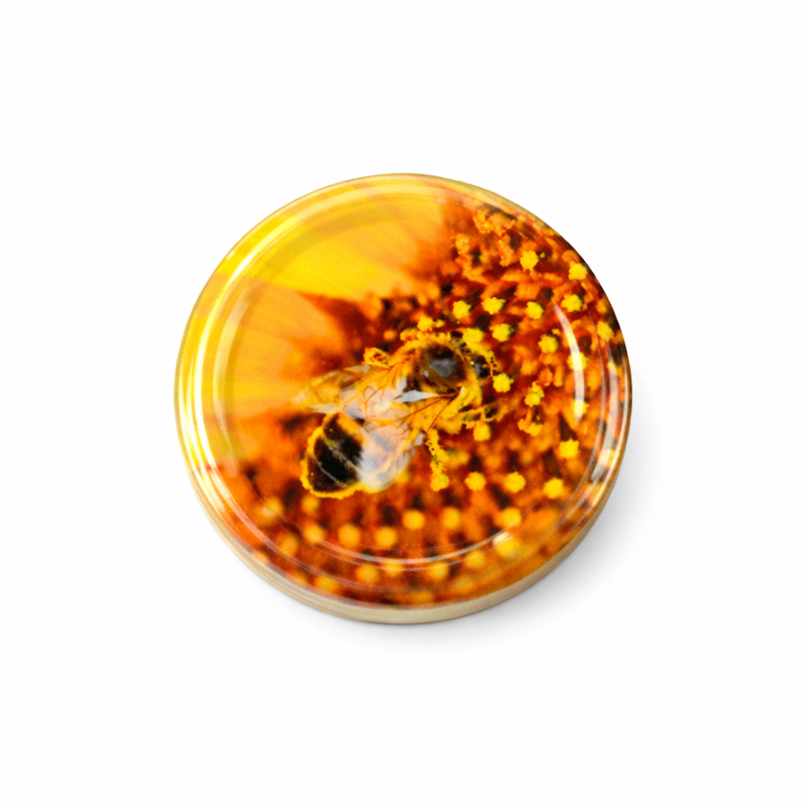 Capsule TO 82 abeille sur fleur jaune (ape su polline)