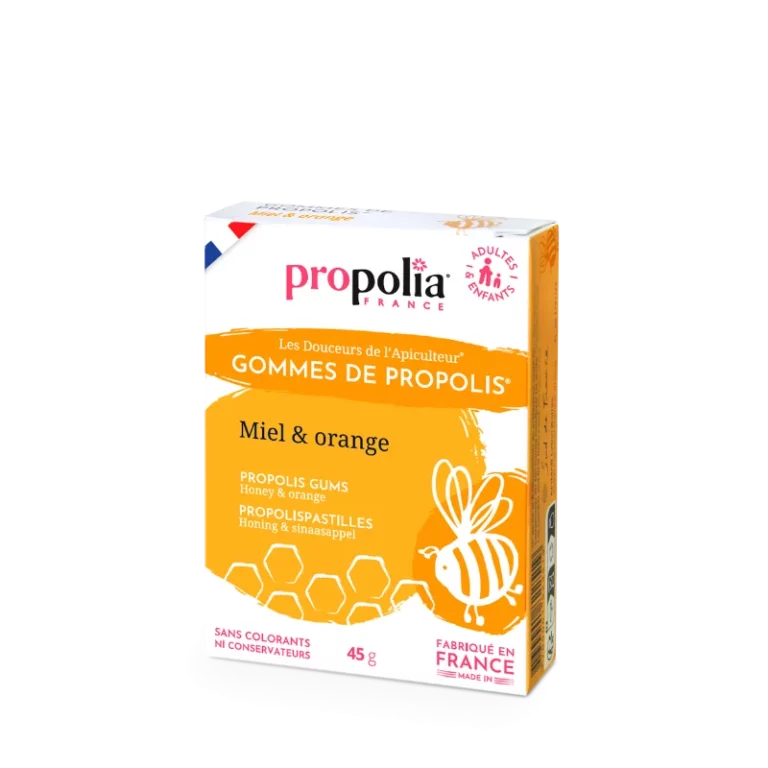 Gomme propolis miel et orange sachet 45 g