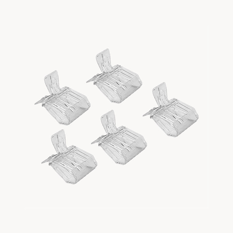 Pince à reine clip plastique transparent.