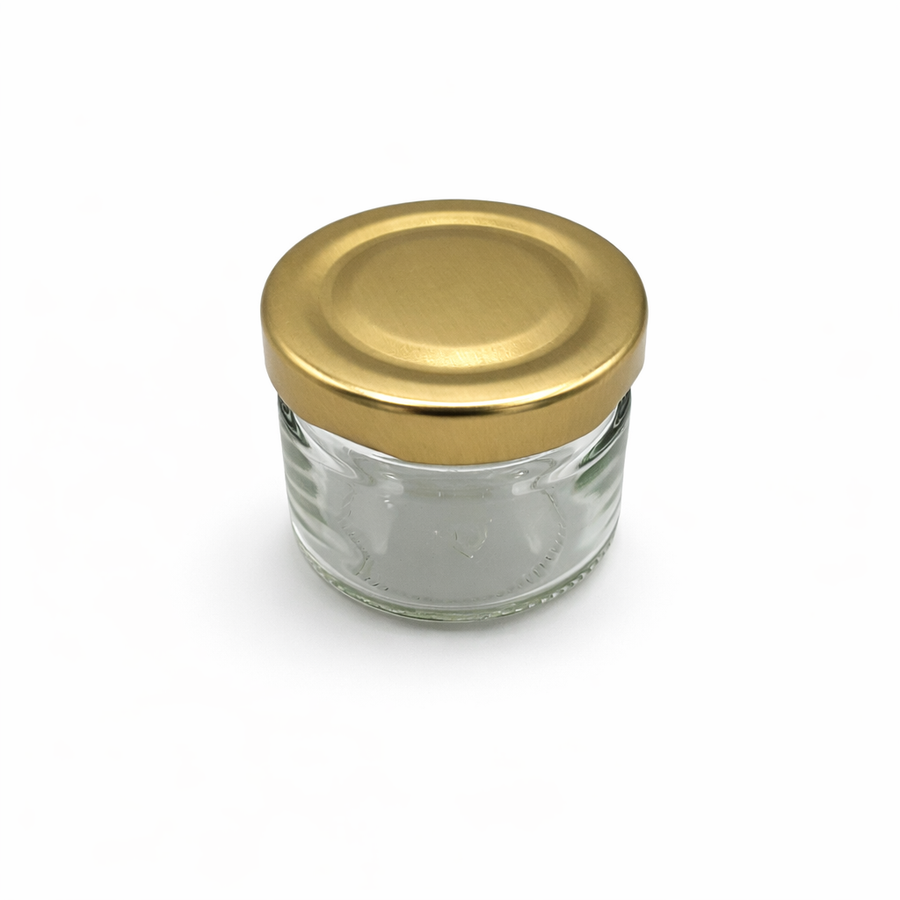 Pot verre 80 g (70 ml) T053 avec capsule