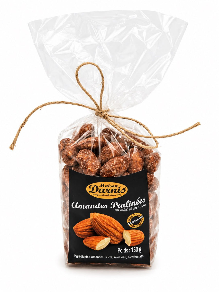 Amandes pralinées au miel - fabrication artisanale - 150 g