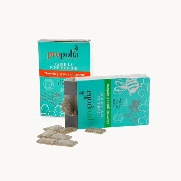 Chewing gum propolis menthe