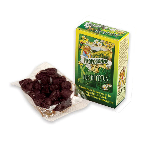 Gomme propolis/miel à l'eucalyptus et menthe
