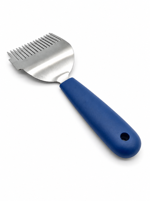 Herse à désoperculer inox - manche bleu