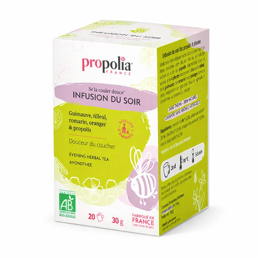 Infusion soir bio - propolis et plantes - 20 sachets