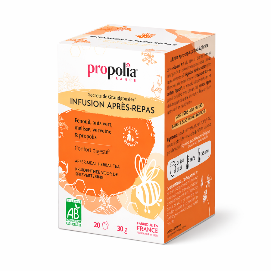 Infusion après repas bio - propolis et plantes - 20 sachets