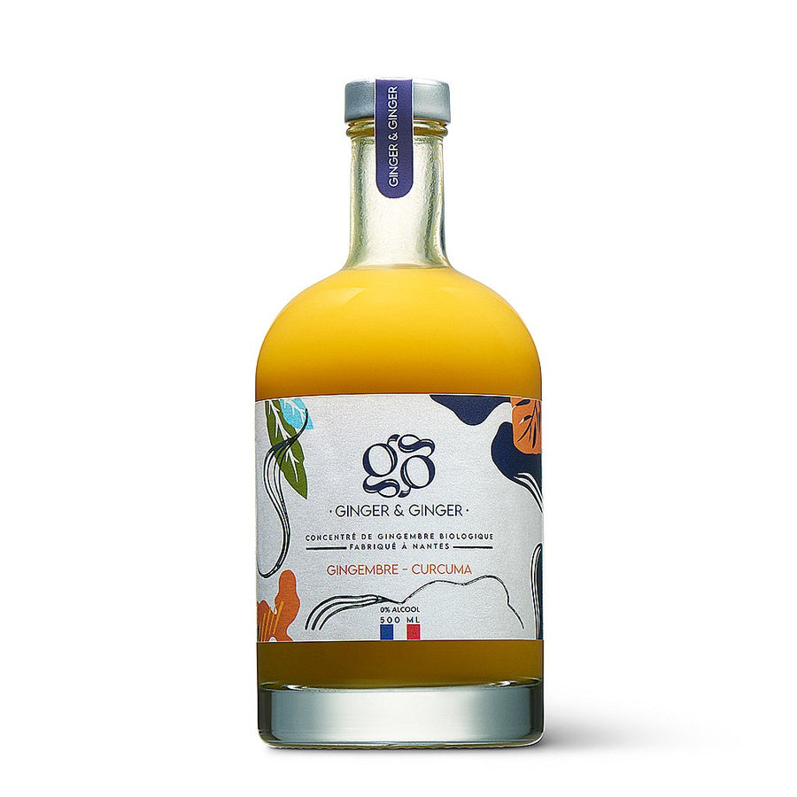 Jus concentré de gingembre/curcuma bio - 500 ml