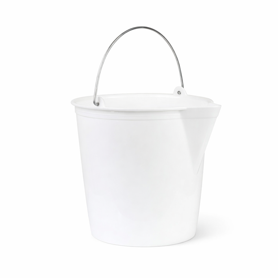 Seau blanc alimentaire 13 litres avec bec verseur