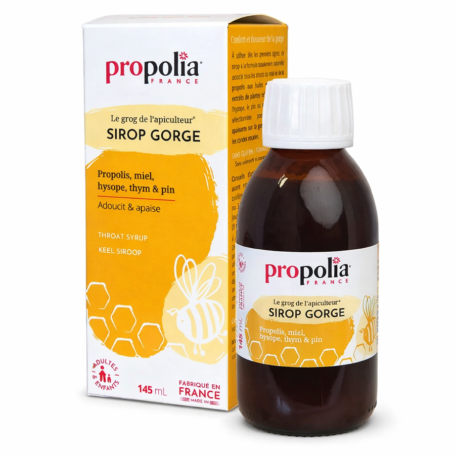 Sirop propolis gorge et forme miel et plantes - 150 ml